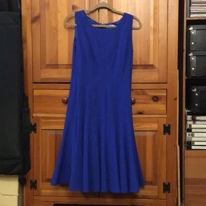 Calvin Klein Solid Sleeveless A-Line Midi Dress